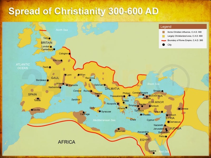 Christianity Spread Map